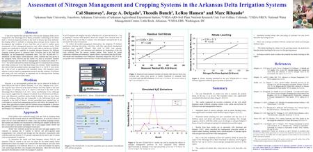 Assessment of Nitrogen Management and Cropping Systems in the Arkansas Delta Irrigation Systems * For additional information, a complete list of references,