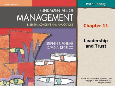 Chapter 11 Leadership and Trust