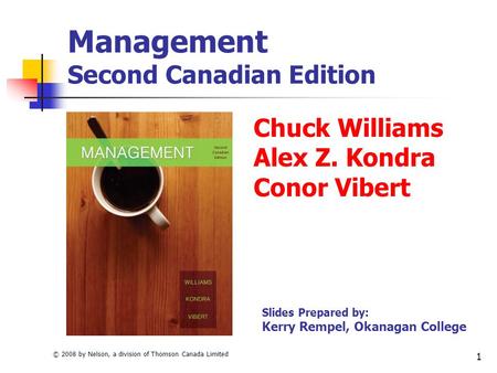 Management Second Canadian Edition