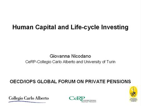 Pension Funds Performance Evaluation: a Utility Based Approach Carolina Fugazza Fabio Bagliano Giovanna Nicodano CeRP-Collegio Carlo Alberto and University.