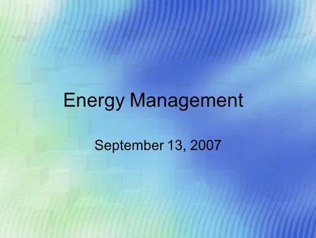 Energy Management September 13, 2007. What Did We Spend? Yearly Utility Cost Graph Utility Type20062007Total Electric $1,323,364.76 $1,302,308.47 $2,625,673.23.