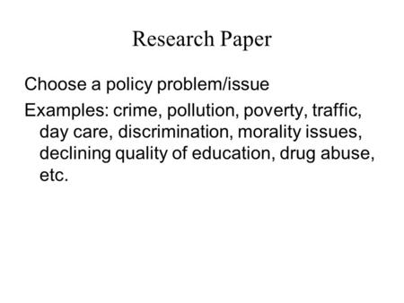 Poverty research papers
