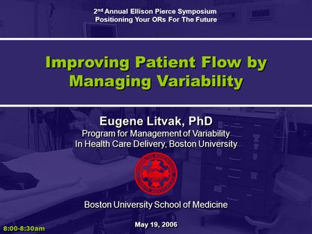 Improving Patient Flow by Managing Variability