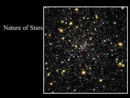 Nature of Stars. Parallax is denoted by ‘p’. Distance (d) is measured in parsec. d = 1 parsec = the distance at which a star has a parallax (p)