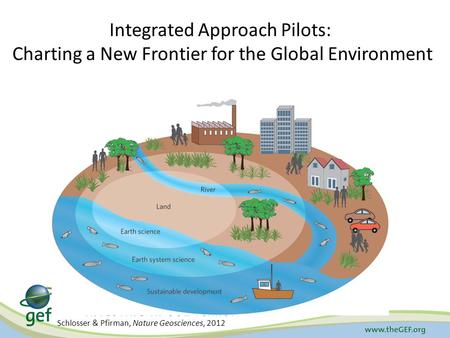 Schlosser & Pfirman, Nature Geosciences, 2012 Integrated Approach Pilots: Charting a New Frontier for the Global Environment.