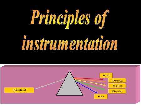 Principles of instrumentation.