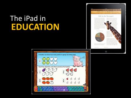 The iPad in EDUCATION. Peggy Reimers Director of Professional Development 512-450-5406