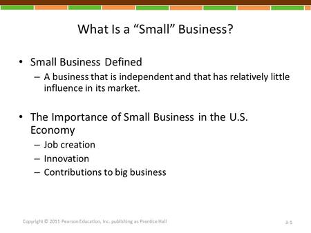 What Is a “Small” Business?