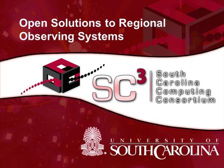 Open Solutions to Regional Observing Systems. Outline Recent near real-time in-situ observations are aggregated to a ‘Xenia’ schema relational database(RDB)