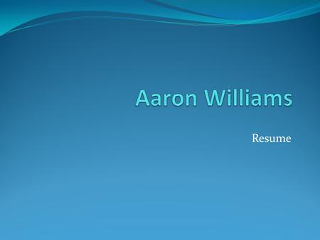 Resume. Job Objective - To obtain an Accounting position that provides stimulating and challenging tasks that will place myself in a position to grow.