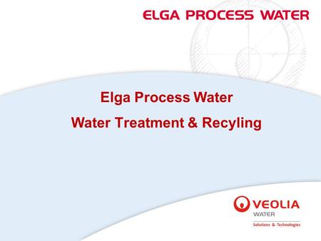 Elga Process Water Water Treatment & Recyling
