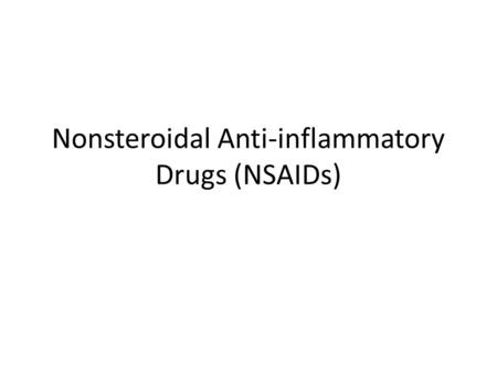Adverse effects of nonsteroidal anti inflammatory drugs