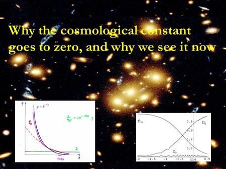 Why the cosmological constant goes to zero, and why we see it now.