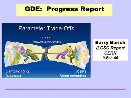 GDE: Progress Report Barry Barish ILCSC Report CERN 9-Feb-06.