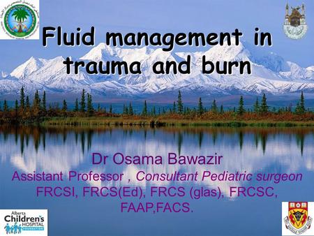 Fluid management in trauma and burn