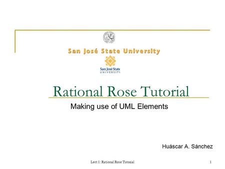 Rational Rose Tutorial