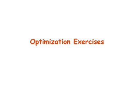 Optimization Exercises. Question 1 How do you think the following query should be computed? What indexes would you suggest to use? SELECT E.ename, D.mgr.