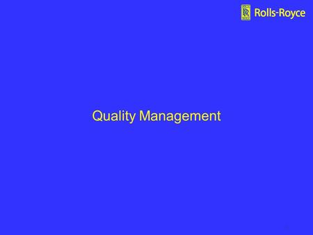 Quality Management.