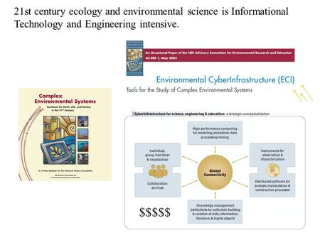 $$$$$ 21st century ecology and environmental science is Informational Technology and Engineering intensive.