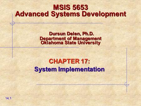 CHAPTER 17: System Implementation