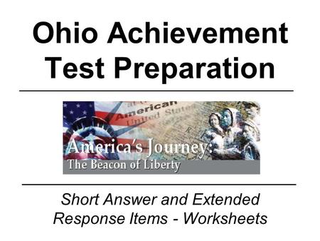 Ohio Achievement Test Preparation
