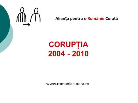 Www.romaniacurata.ro Alian ţ a pentru o Românie Curată CORUPŢIA 2004 - 2010.