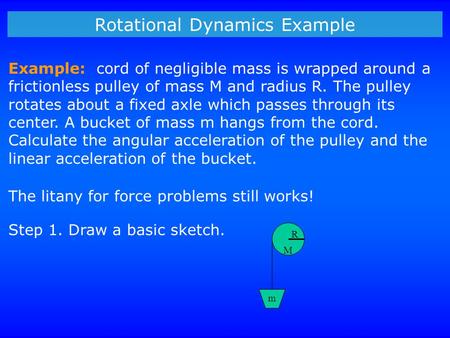 Rotational Dynamics Example