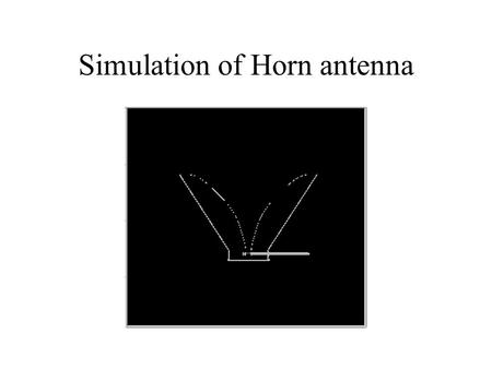 Simulation of Horn antenna. With Gaussian plane wave excitation.