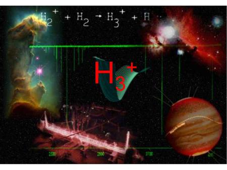 H3+H3+. H 3 +, a new astrophysical probe: Revelation of warm and diffuse gas near the Galactic center Takeshi Oka Department of Astronomy and Astrophysics.