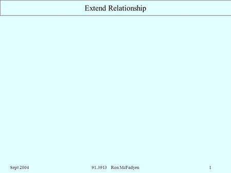 Sept 200491.3913 Ron McFadyen1 Extend Relationship.