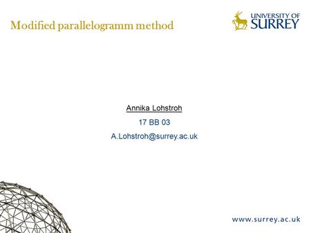 Modified parallelogramm method Annika Lohstroh 17 BB 03