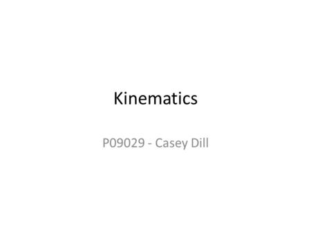 Kinematics P09029 - Casey Dill. Elbow Flexion Minimum Distance: 10.61 inches.
