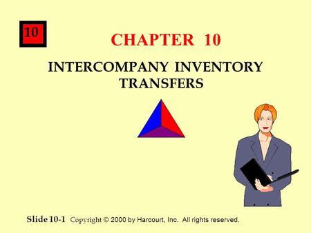 Slide 10-1 Copyright © 2000 by Harcourt, Inc. All rights reserved. 10 CHAPTER 10 INTERCOMPANY INVENTORY TRANSFERS.
