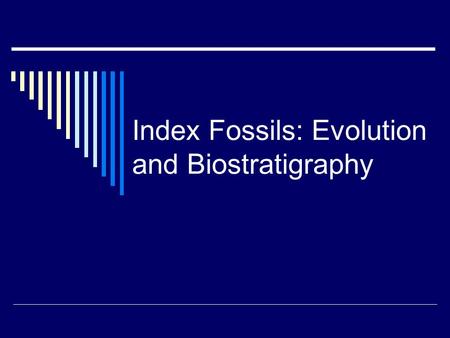 Index Fossils: Evolution and Biostratigraphy