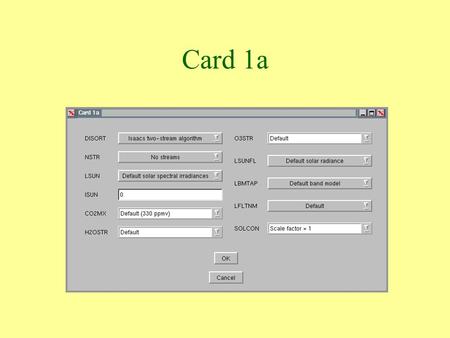 Card 1a. Discrete Ordinate Multiple Scattering Algorithm: Issacs Two-Stream Algorithm (fast but less accurate) Multiple Scattering Algorithm.