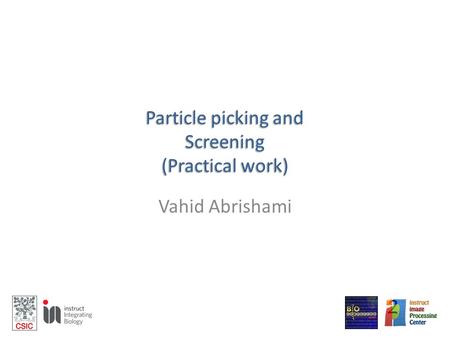 Particle picking and Screening (Practical work)