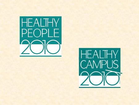 American College Health Association - Task Force on National Health Objectives2 What are Healthy People 2010 and Healthy Campus 2010: Making It Happen?