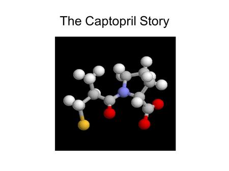The Captopril Story. The Problem Hypertension – high blood pressure can lead to heart attacks or stroke.