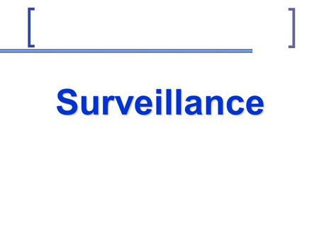 Surveillance. Definition Continuous and systematic process of collection, analysis, interpretation, and dissemination of descriptive information for monitoring.