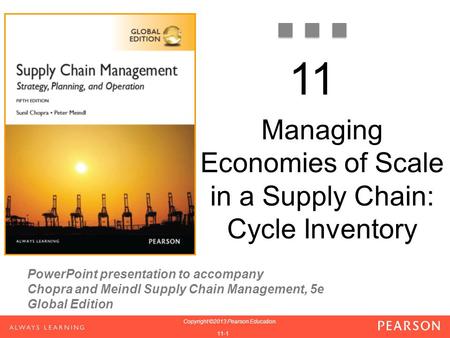 Managing Economies of Scale in a Supply Chain: Cycle Inventory