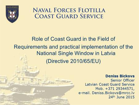 Role of Coast Guard in the Field of