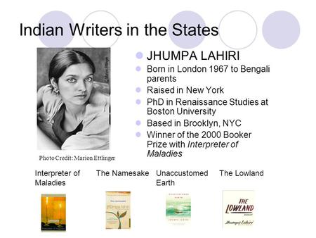Indian Writers in the States