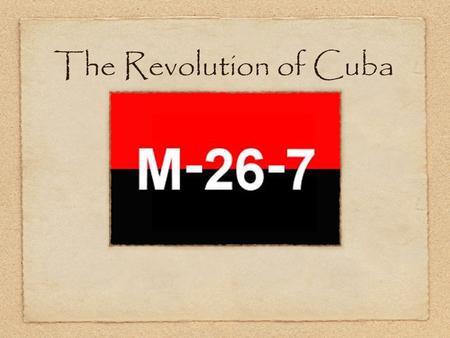 The Revolution of Cuba. Things cubans do on this holiday Generally have small parties within communities Children and teens do not celebrate July 26th.