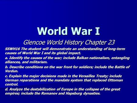 Glencoe World History Chapter 23
