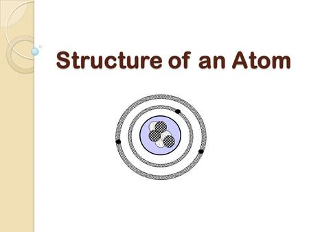 Structure of an Atom.