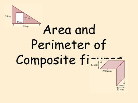 Area and Perimeter of Composite figures. After completing activities Review the formulas for Perimeter and Area of basic shapes on the next slides View.