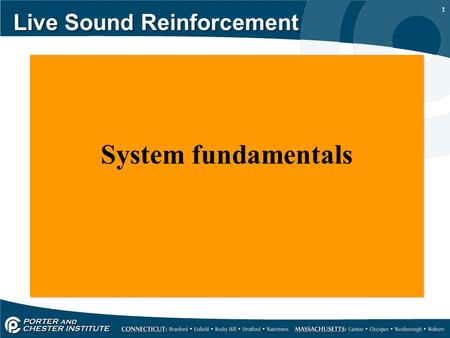 Live Sound Reinforcement