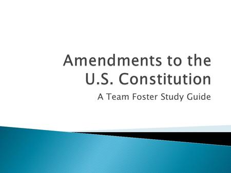Amendments to the U.S. Constitution