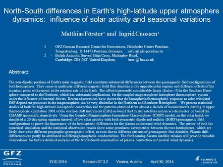 Abstract The non-dipolar portions of Earth's main magnetic field constitute substantial differences between the geomagnetic field configurations of both.