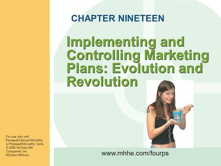 Implementing and Controlling Marketing Plans: Evolution and Revolution